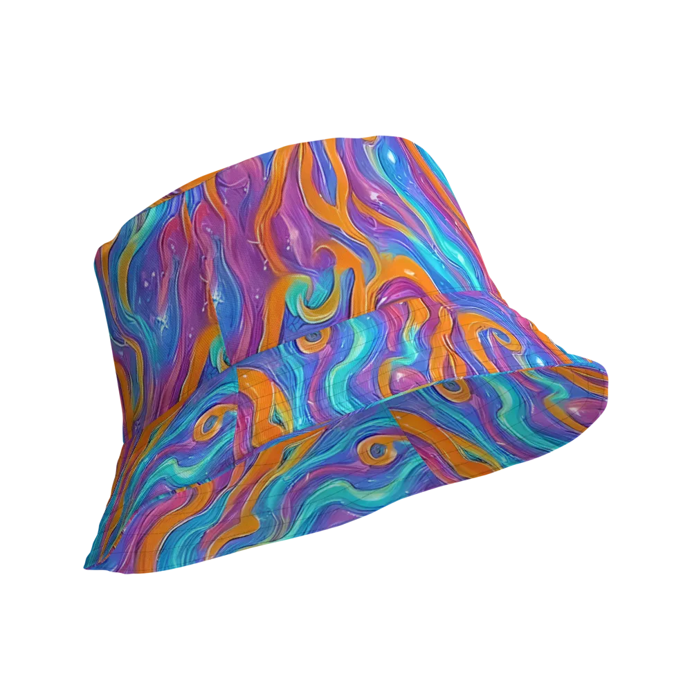 Citrus Coil on Reversible Bucket Hat — Product details Outside