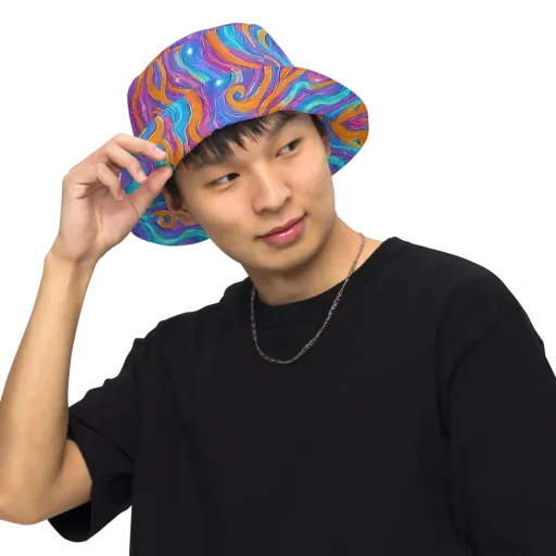 Citrus Coil on a Reversible Bucket Hat