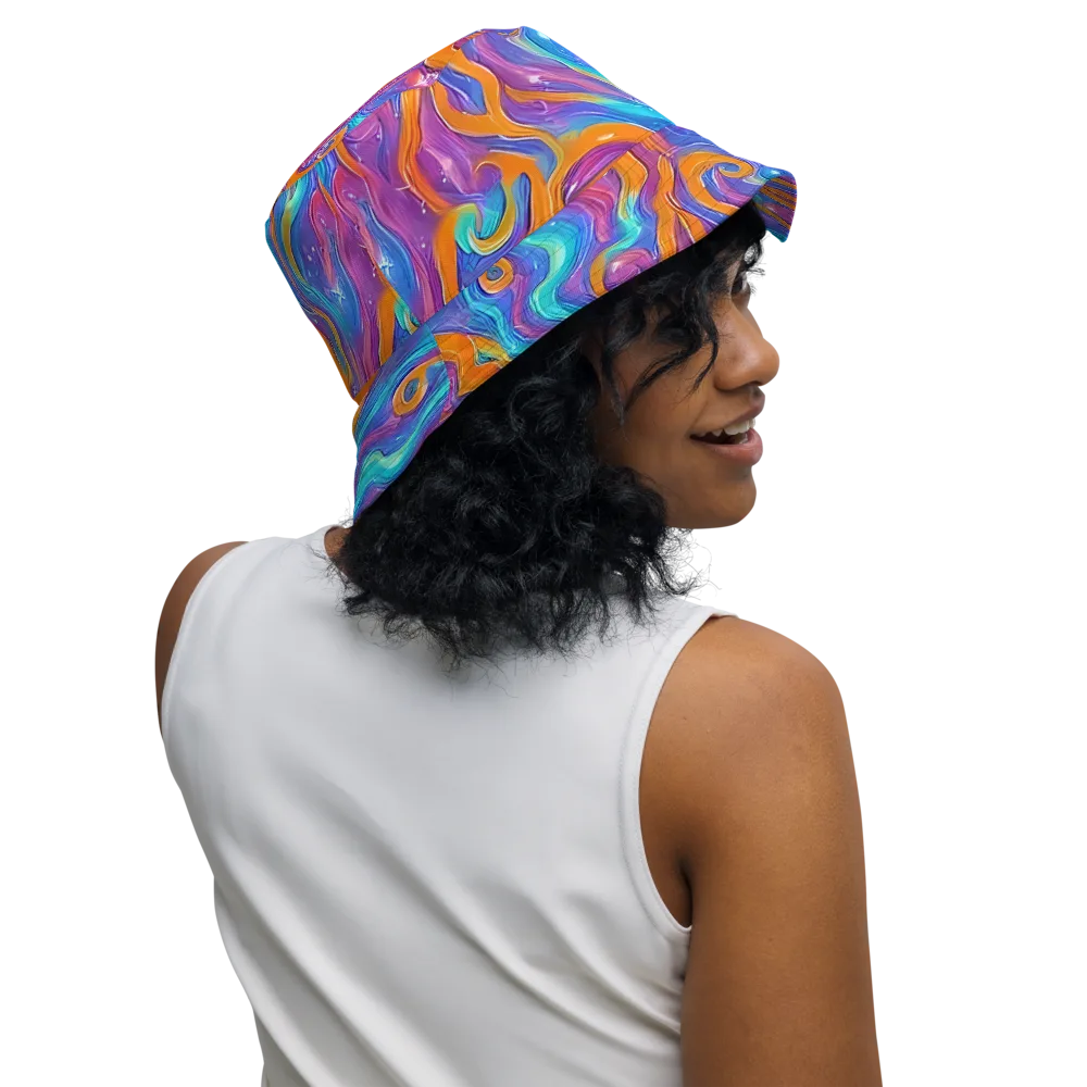 Citrus Coil on Reversible Bucket Hat — Right Outside