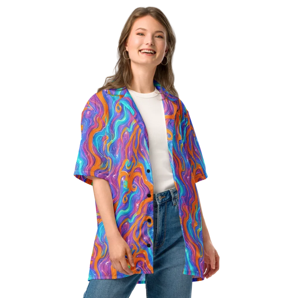 Citrus Coil on Button Shirt — Front