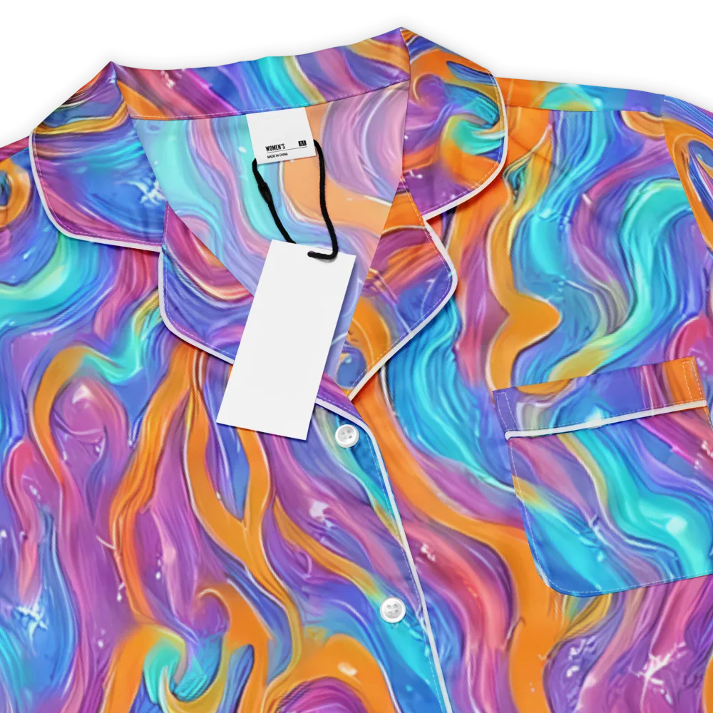 Citrus Coil on Women's Short Sleeve Pajama Top — Product details