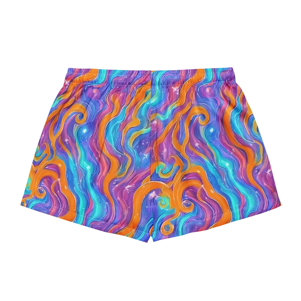 Citrus Coil on Women's Pajama Shorts — Back