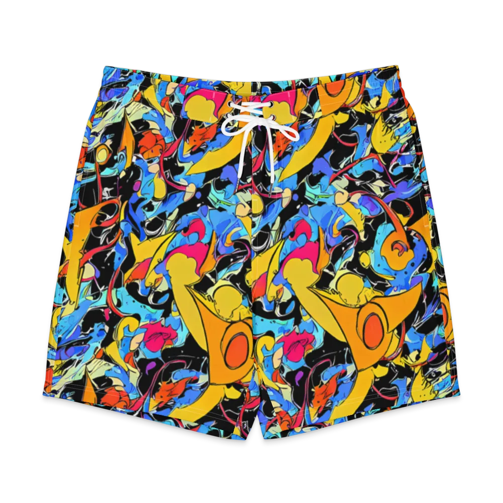 Atomic Whirl on Men's Board Shorts — Front