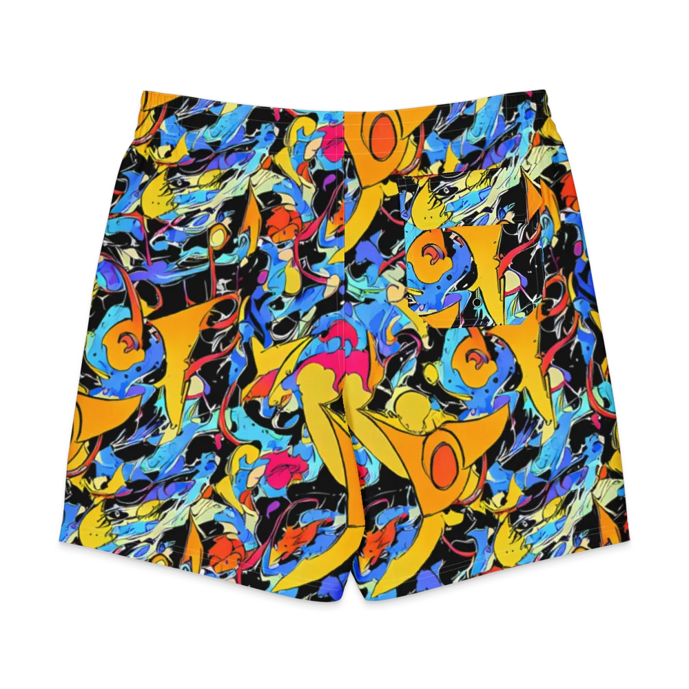 Atomic Whirl on Men's Board Shorts — Back