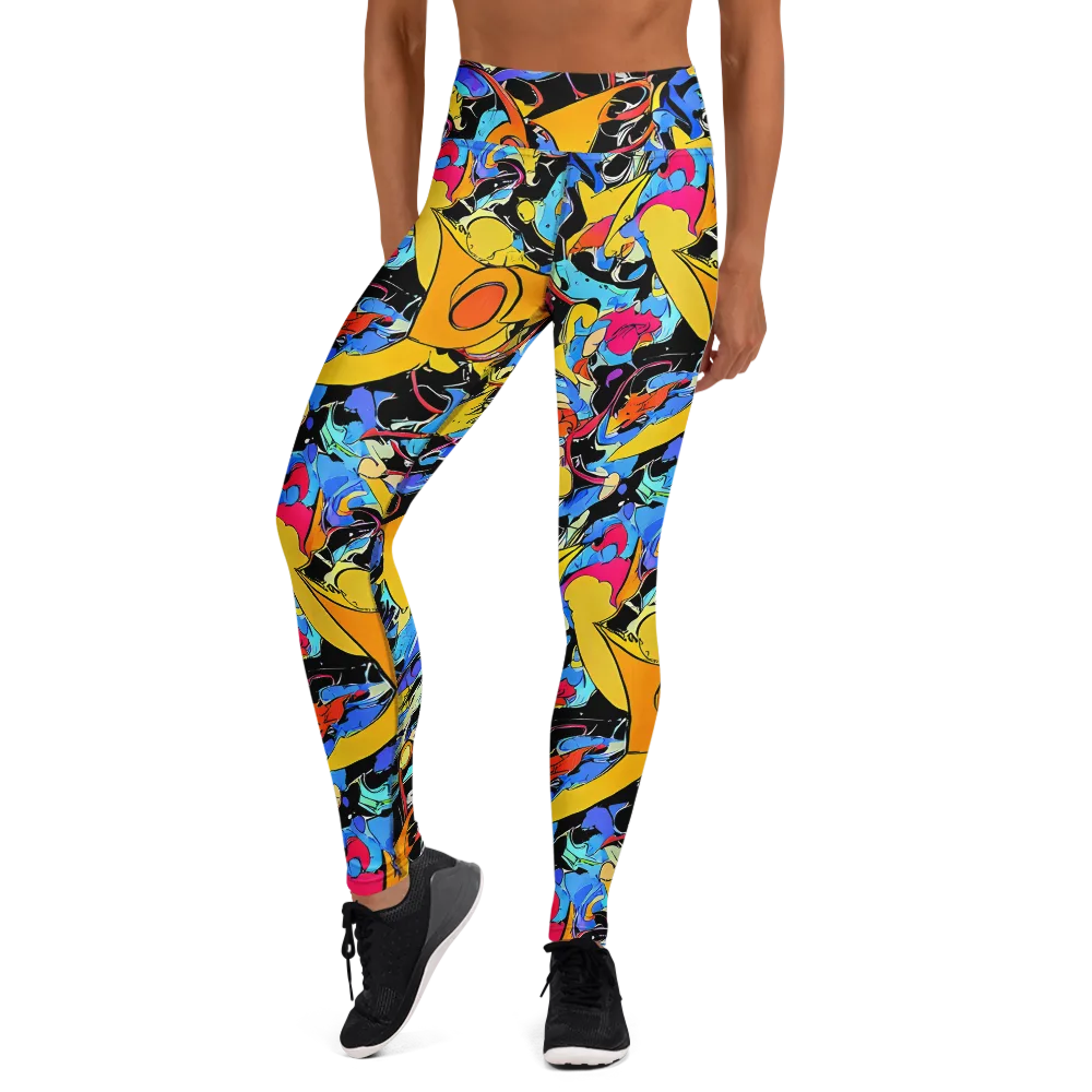 Atomic Whirl on Yoga Leggings — Front
