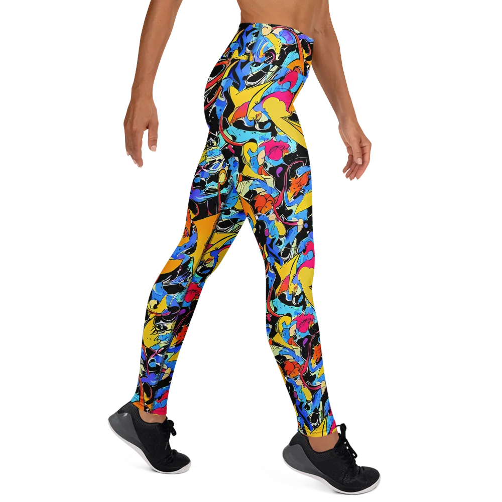 Atomic Whirl on Yoga Leggings — Right