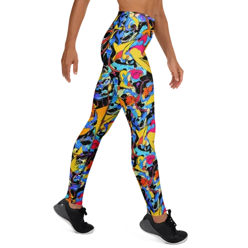 Atomic Whirl on a Yoga Leggings
