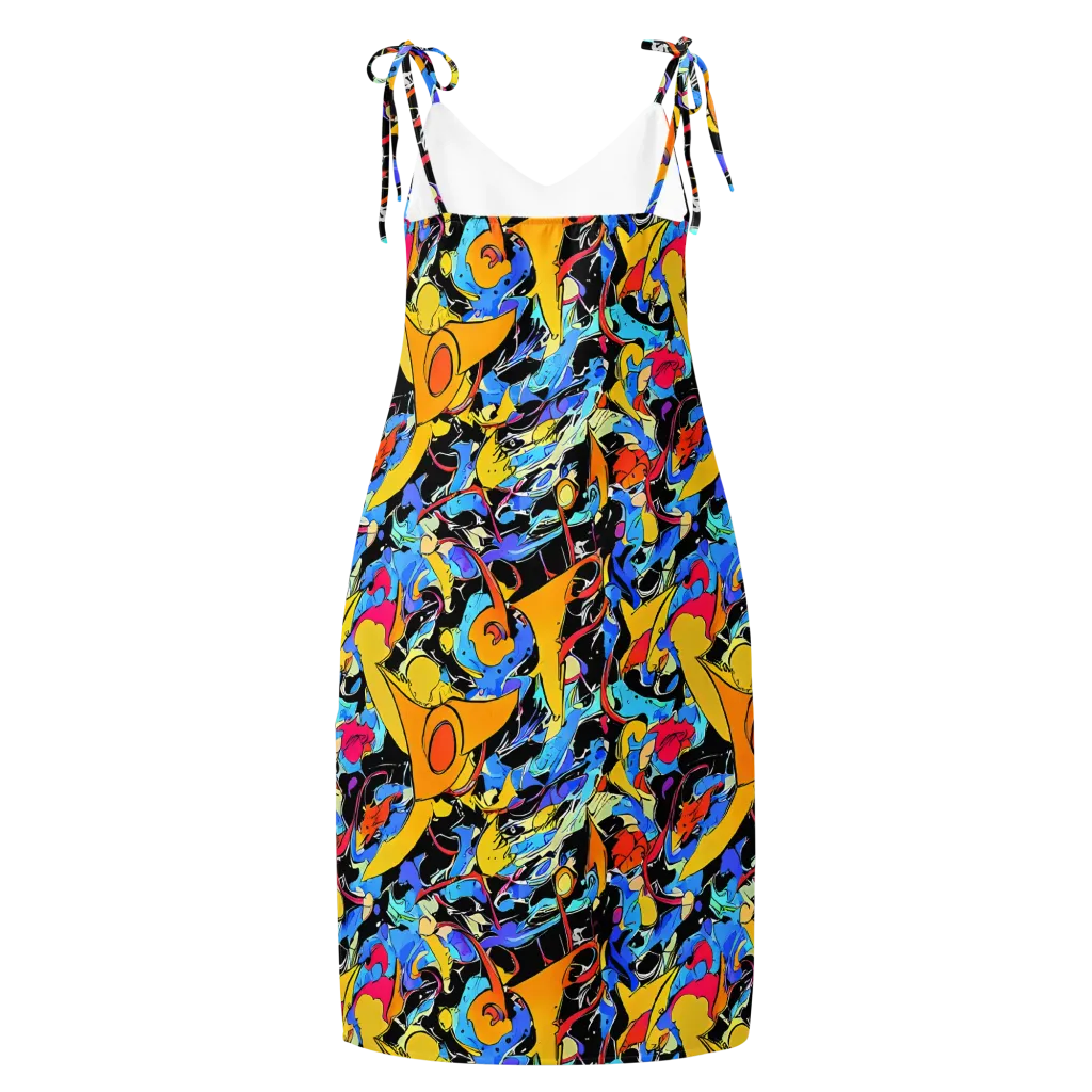 Atomic Whirl on Slip Dress — Back