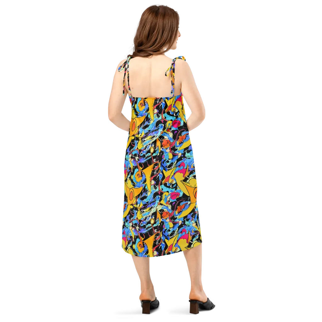 Atomic Whirl on Slip Dress — Back