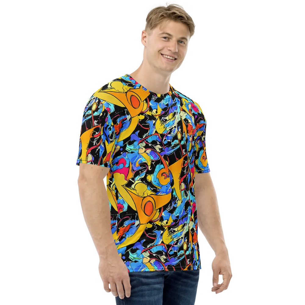 Atomic Whirl on Men's Crew Neck T-Shirt — Right