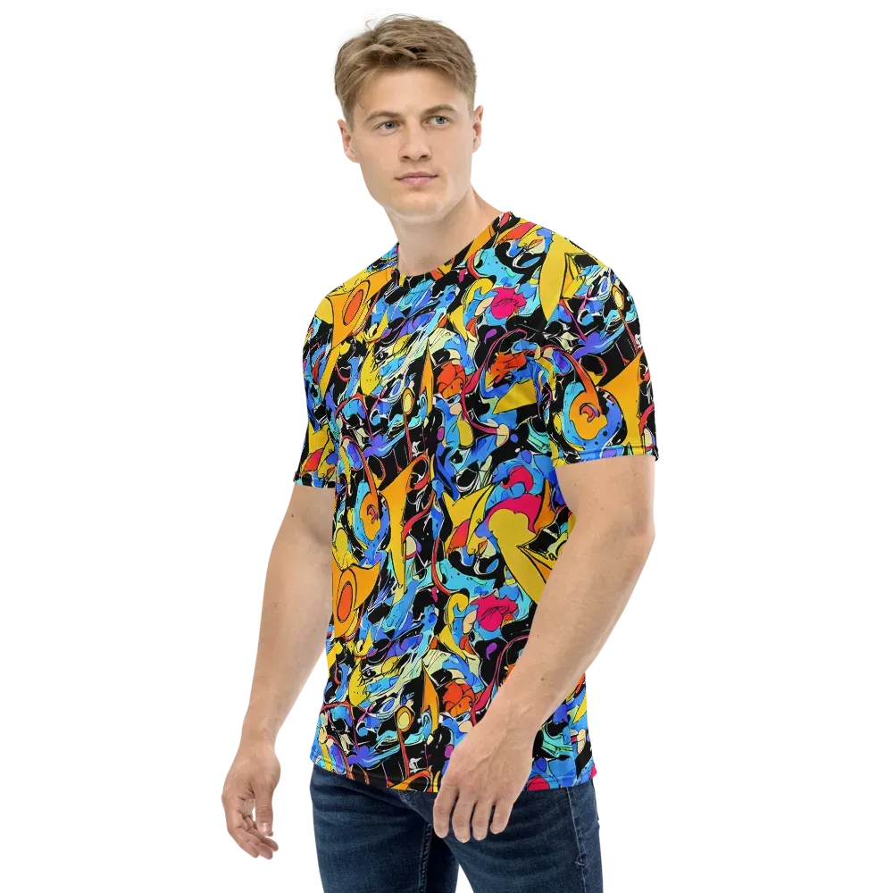 Atomic Whirl on Men's Crew Neck T-Shirt — Left