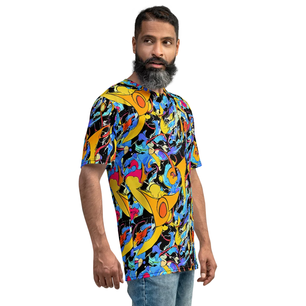 Atomic Whirl on Men's Crew Neck T-Shirt — Right