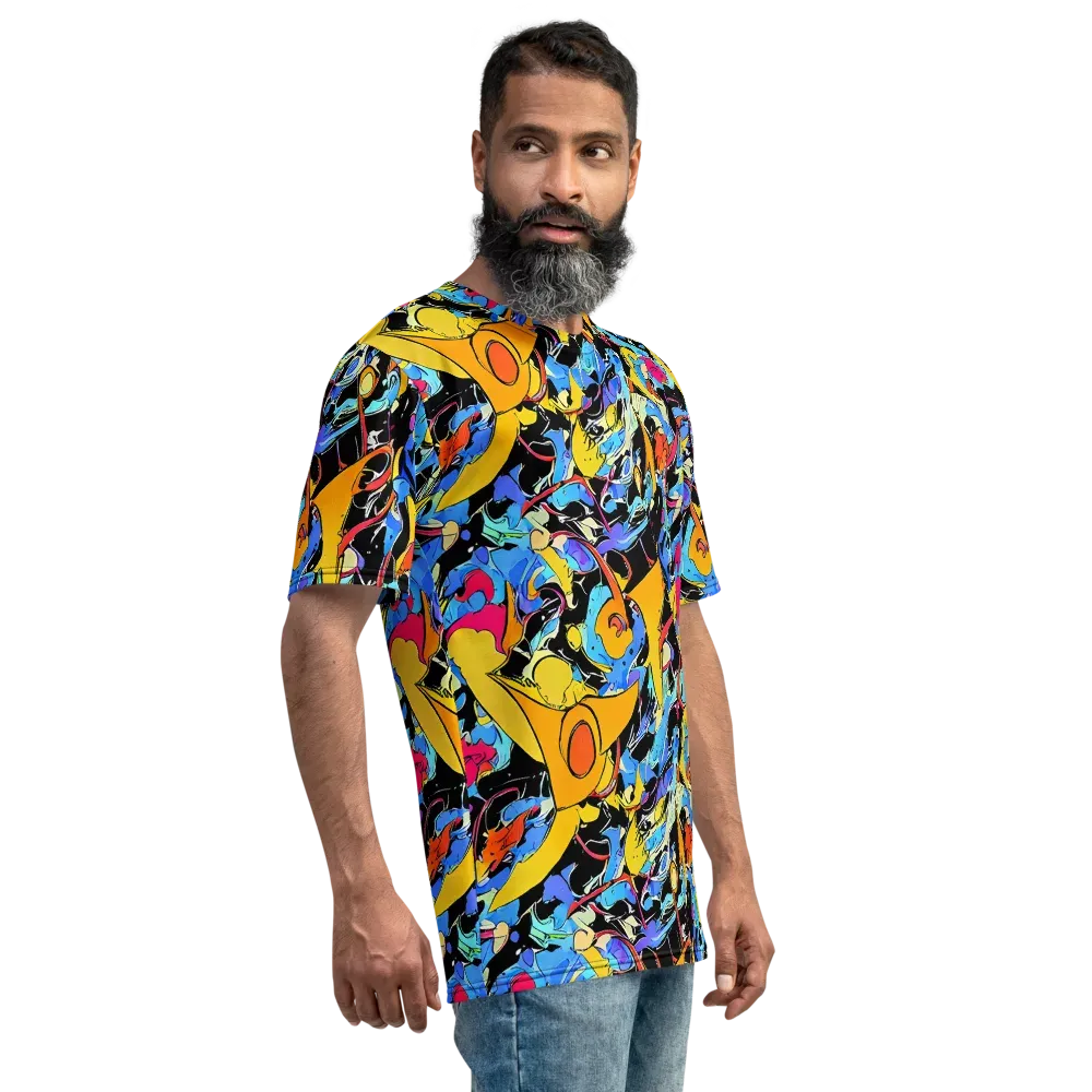 Atomic Whirl on Men's Crew Neck T-Shirt — Right