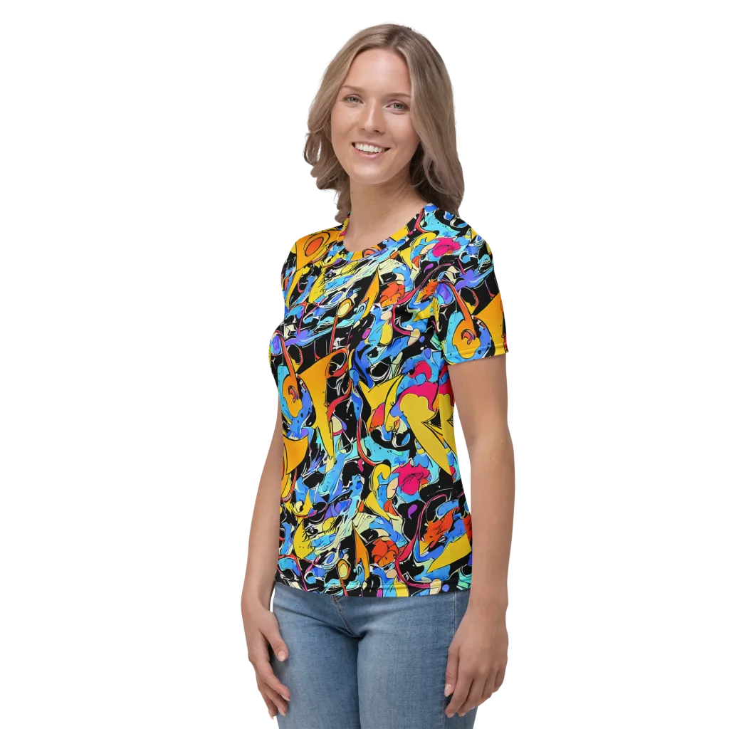 Atomic Whirl on Women's Crew Neck T-Shirt — Left
