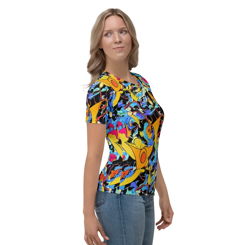 Atomic Whirl on Women's Crew Neck T-Shirt — Right