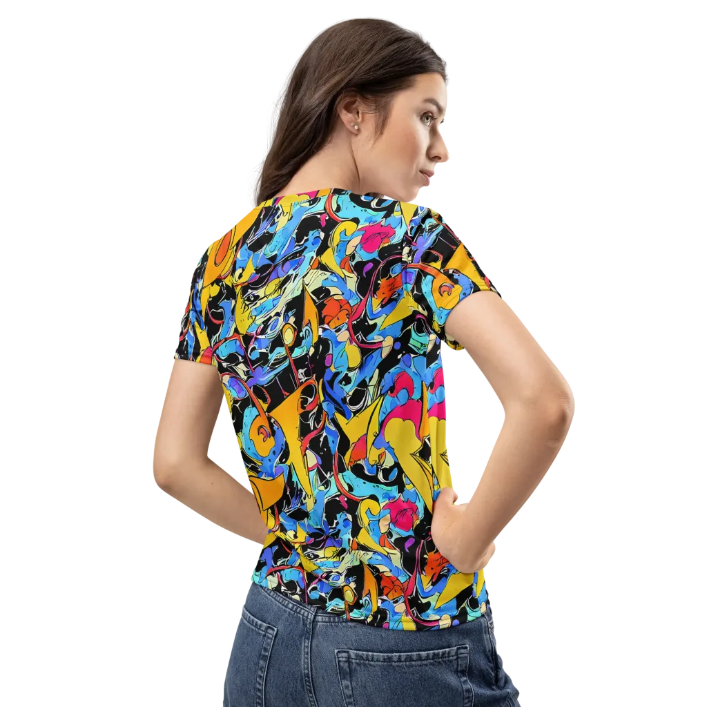 Atomic Whirl on Women's Crew Neck T-Shirt — Back