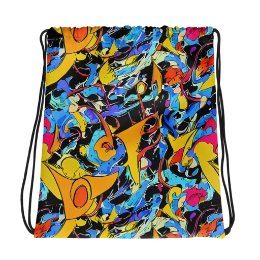 Atomic Whirl on a Drawstring Bag