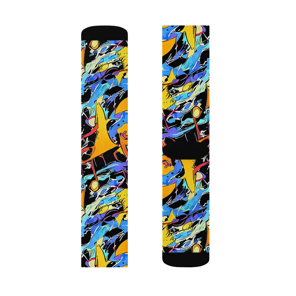 Atomic Whirl on Socks — Right Sock