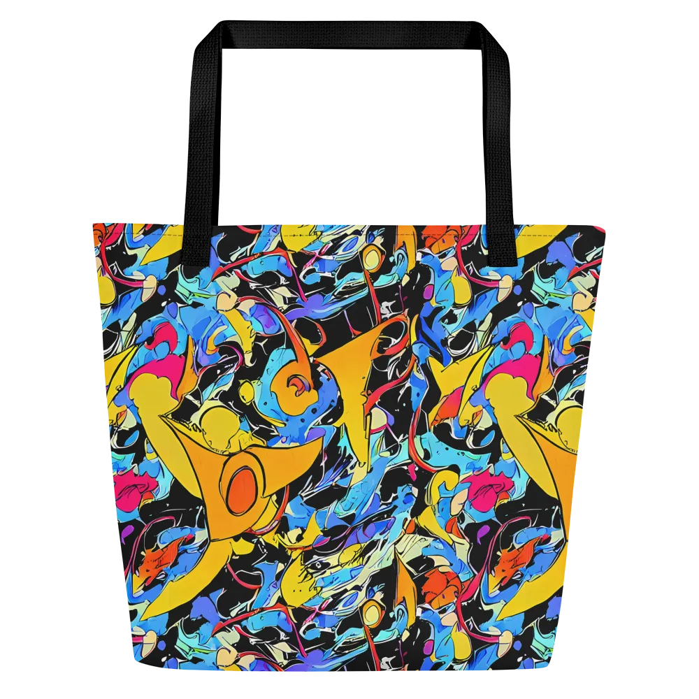 Atomic Whirl on Large Tote Bag W/ Pocket — Front