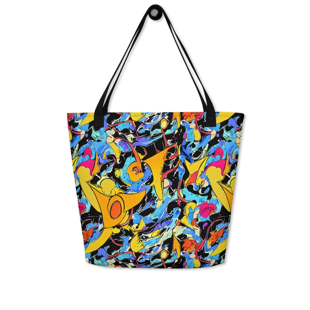 Atomic Whirl on Large Tote Bag W/ Pocket — Front