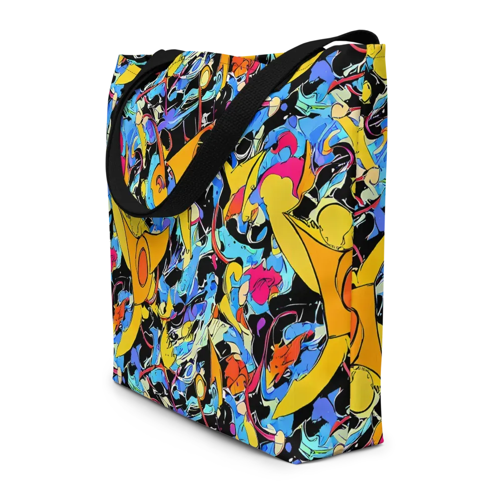 Atomic Whirl on Large Tote Bag W/ Pocket — Front