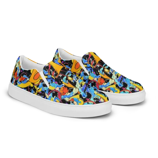 Atomic Whirl on a Women's Slip-On Canvas Shoes