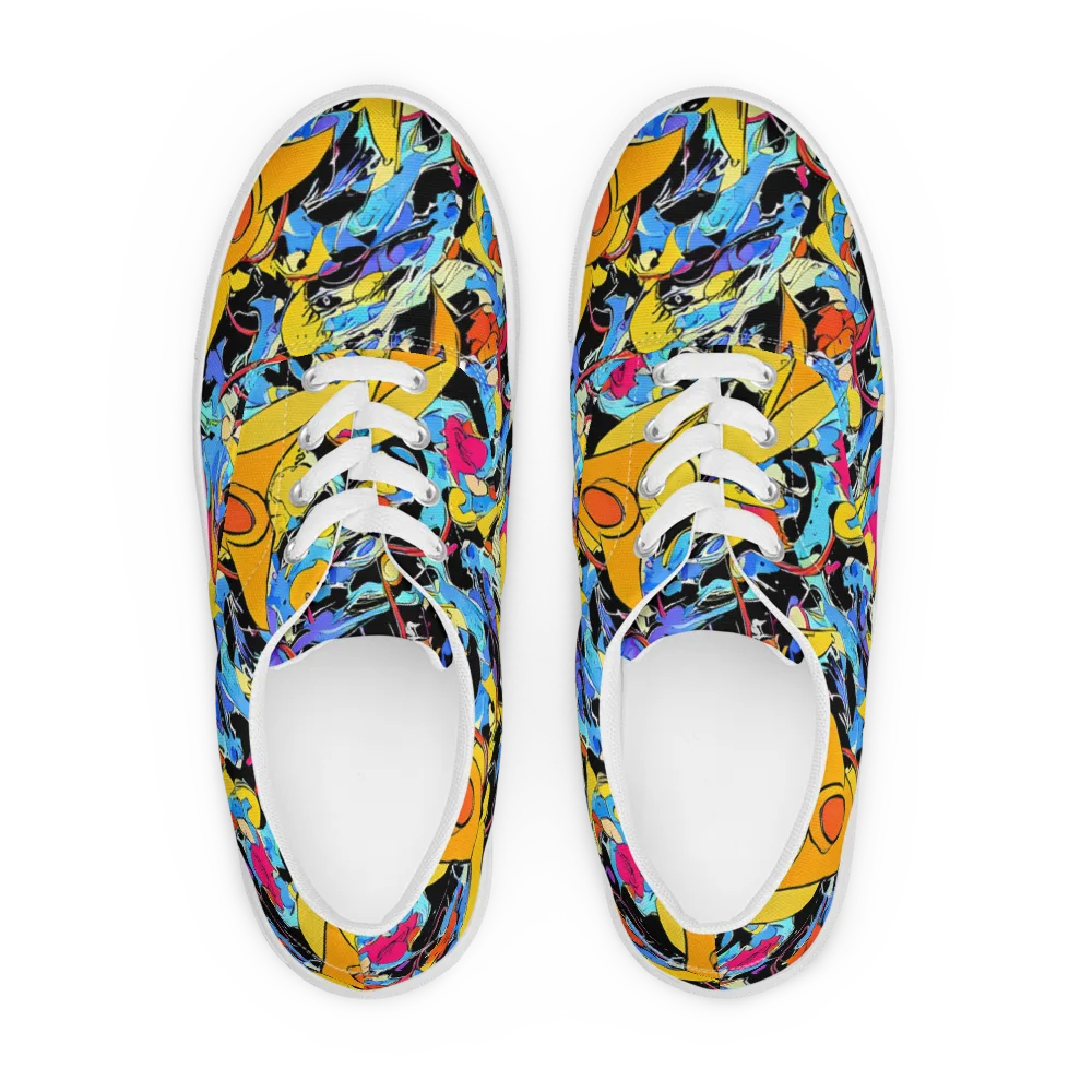 Atomic Whirl on Men's Lace-Up Canvas Shoes — Front