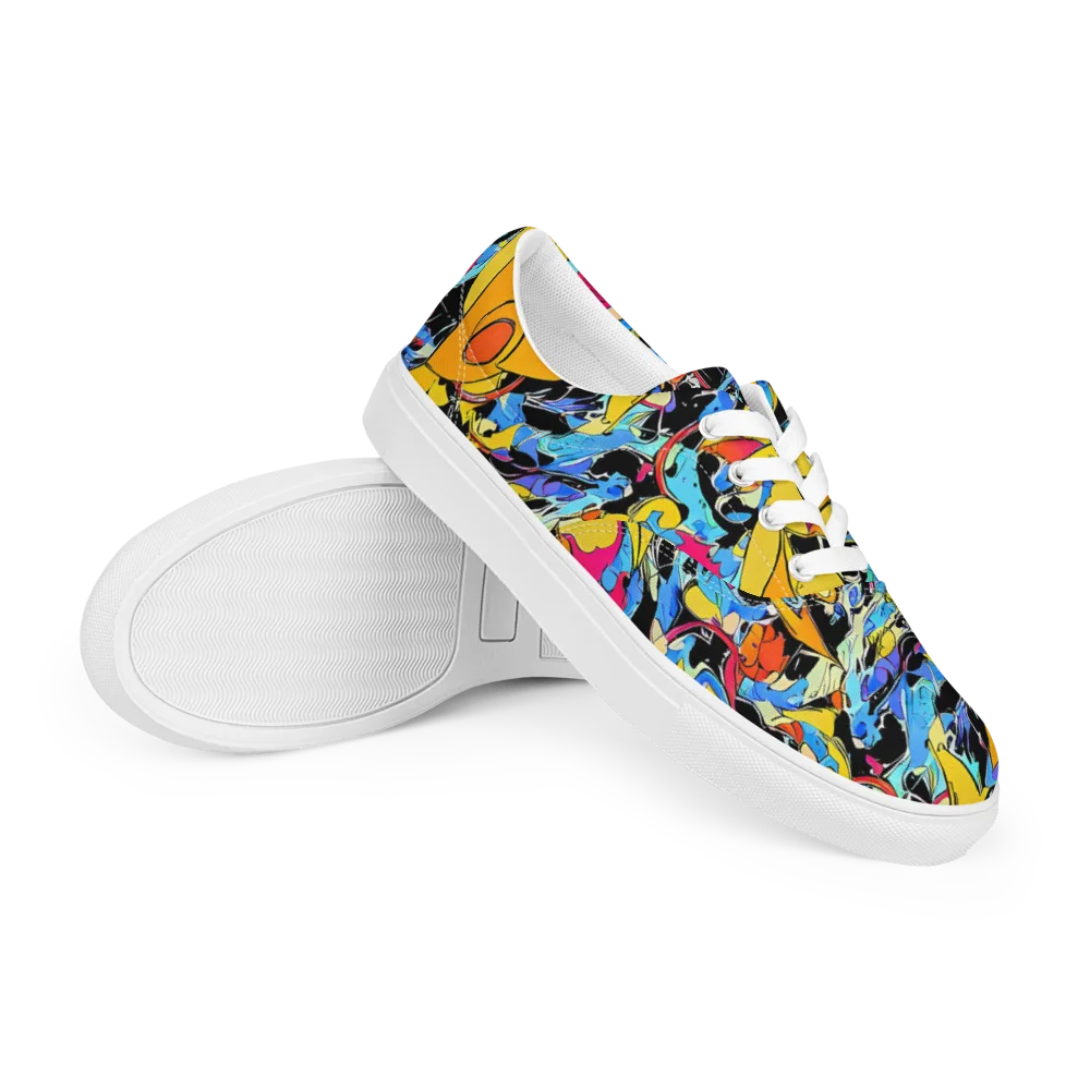 Atomic Whirl on Men's Lace-Up Canvas Shoes — Right Front