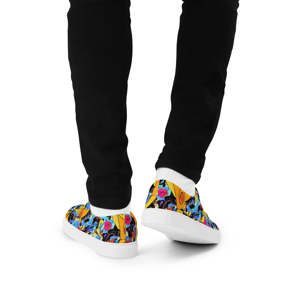 Atomic Whirl on Men's Lace-Up Canvas Shoes — Back