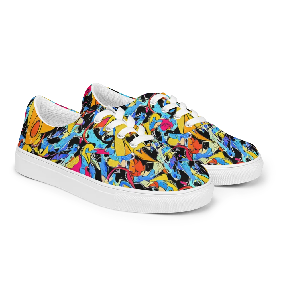 Atomic Whirl on Men's Lace-Up Canvas Shoes — Right Front