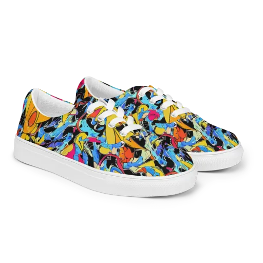 Atomic Whirl on a Men's Lace-Up Canvas Shoes
