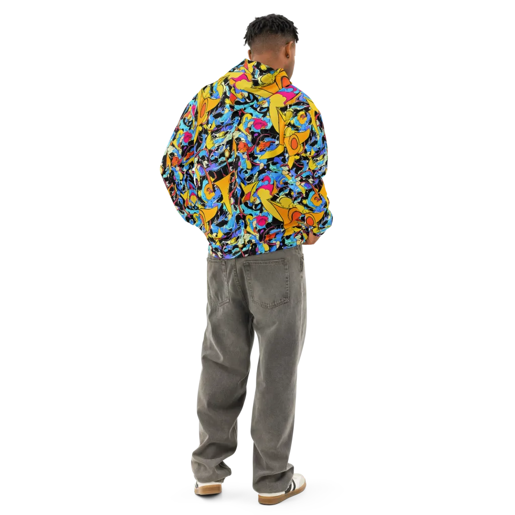 Atomic Whirl on Cotton Hoodie — Back