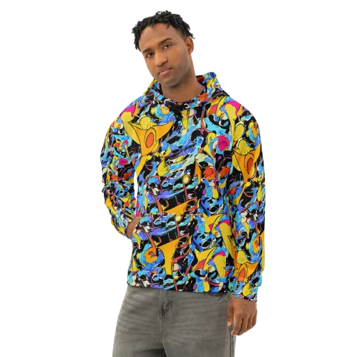 Atomic Whirl on a Cotton Hoodie