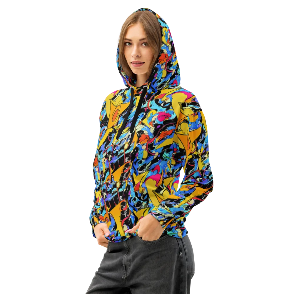 Atomic Whirl on Cotton Hoodie — Left Front