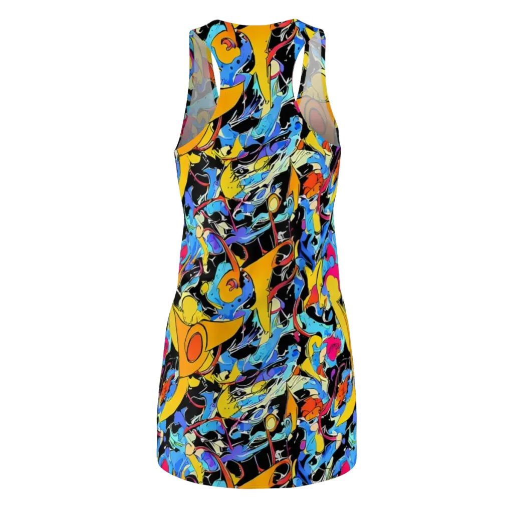 Atomic Whirl on Racerback Dress — Back