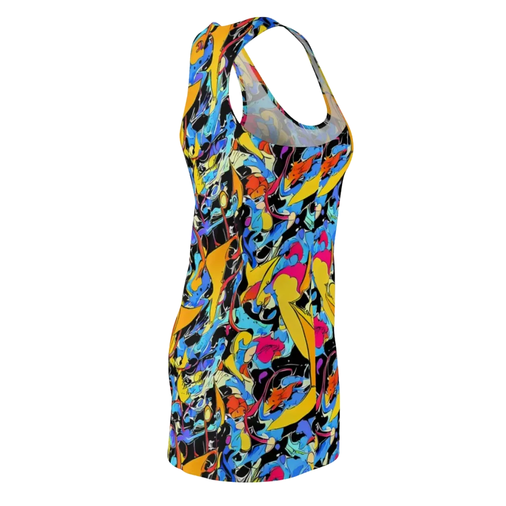 Atomic Whirl on Racerback Dress — Back Side