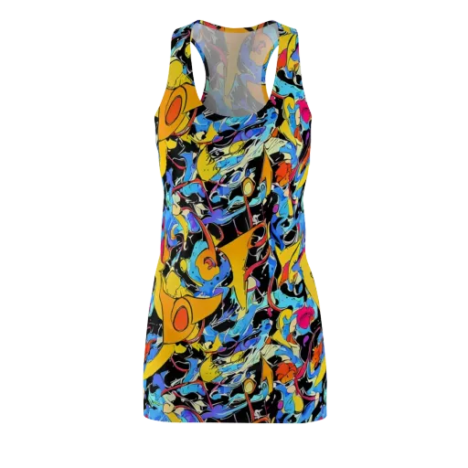 Atomic Whirl on a Racerback Dress