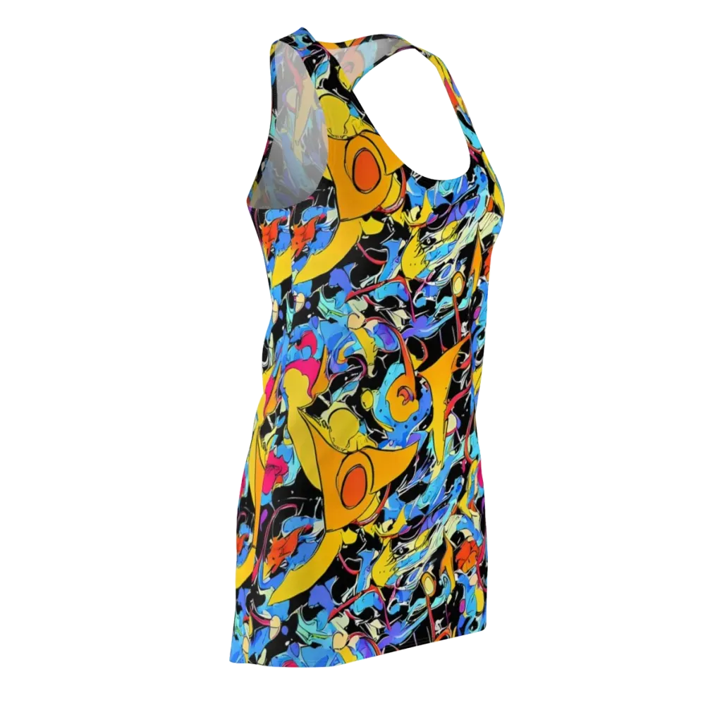 Atomic Whirl on Racerback Dress — Front Side