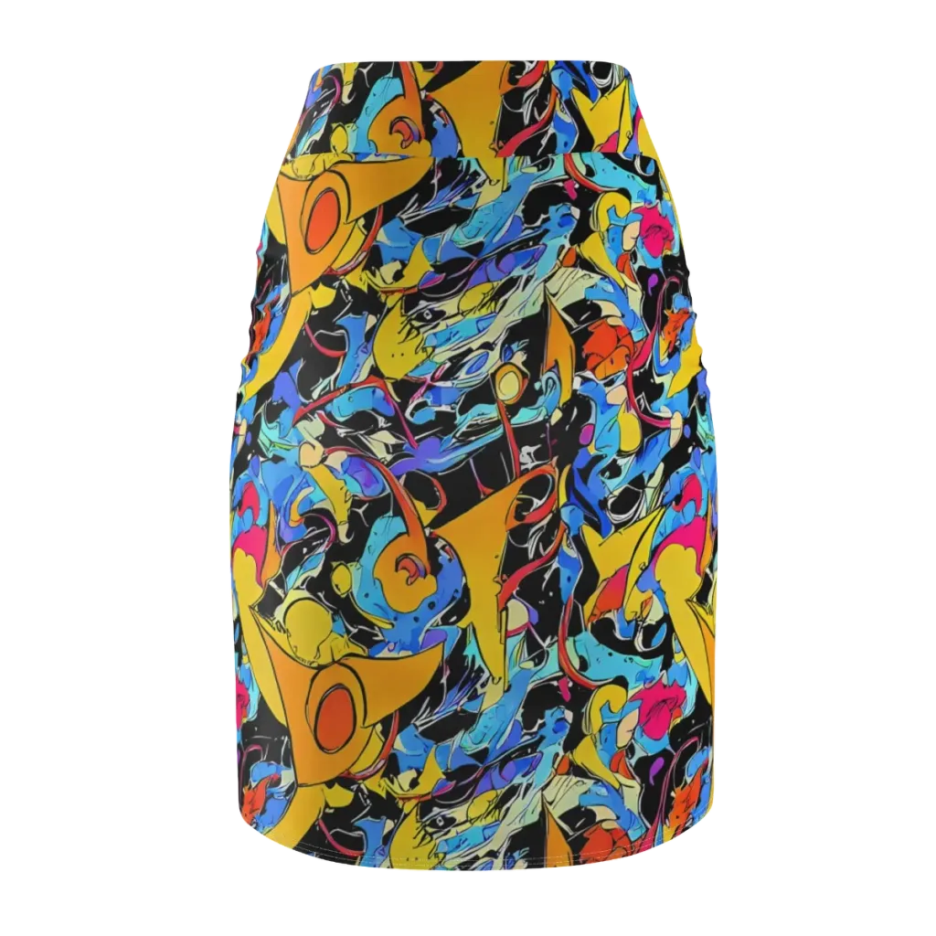 Atomic Whirl on Pencil Skirt — Back