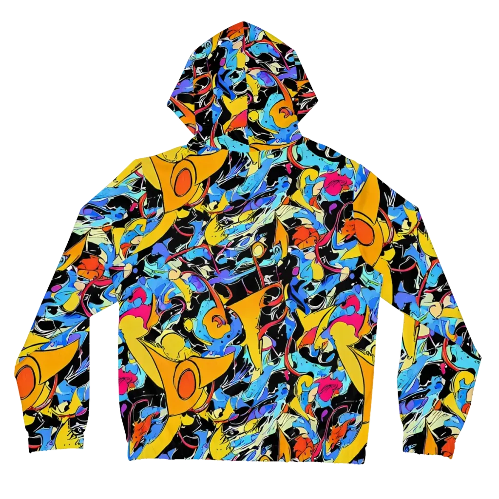Atomic Whirl on Women's Full-Zip Hoodie — Back