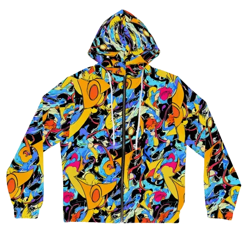Atomic Whirl on a Women's Full-Zip Hoodie