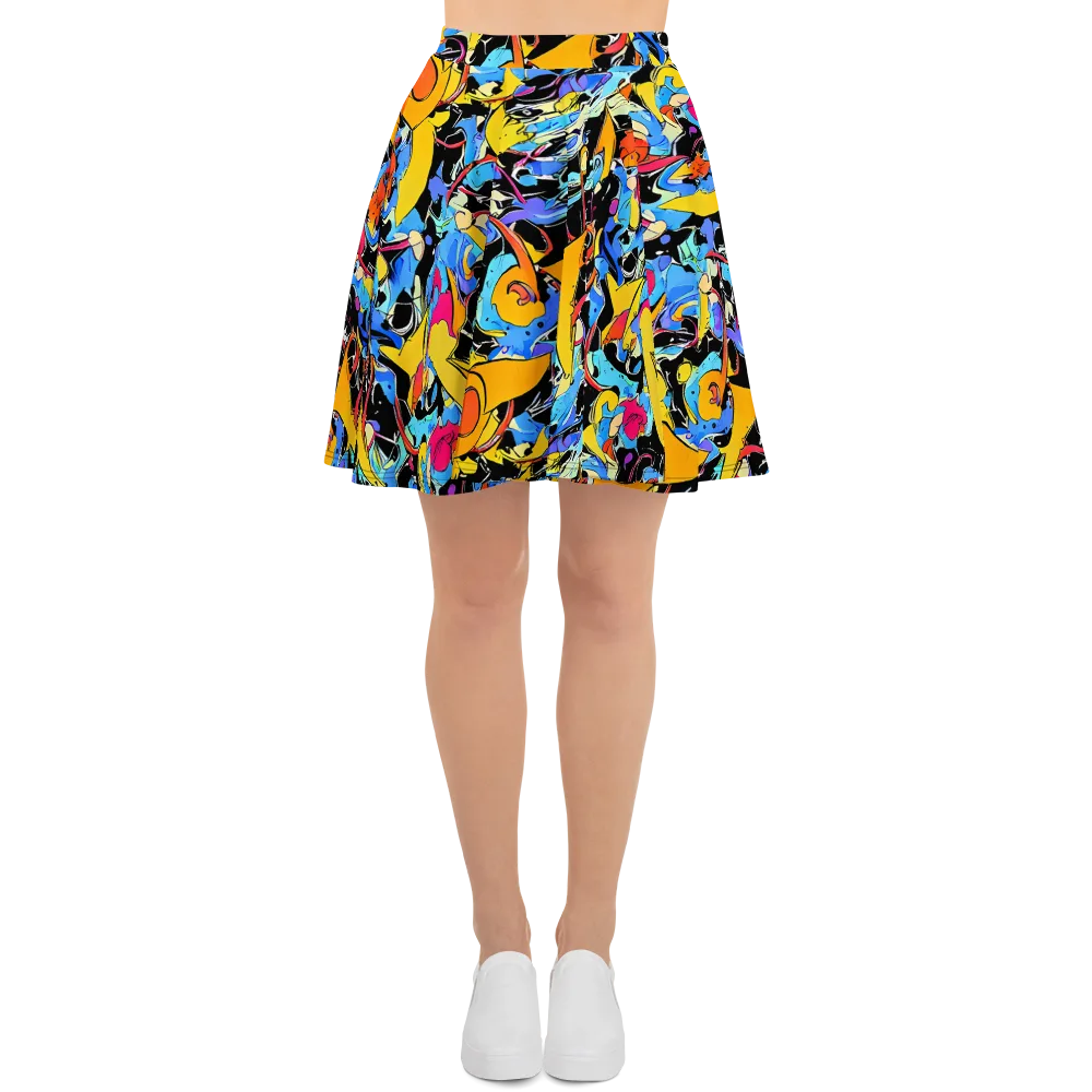 Atomic Whirl on Skater Skirt — Front