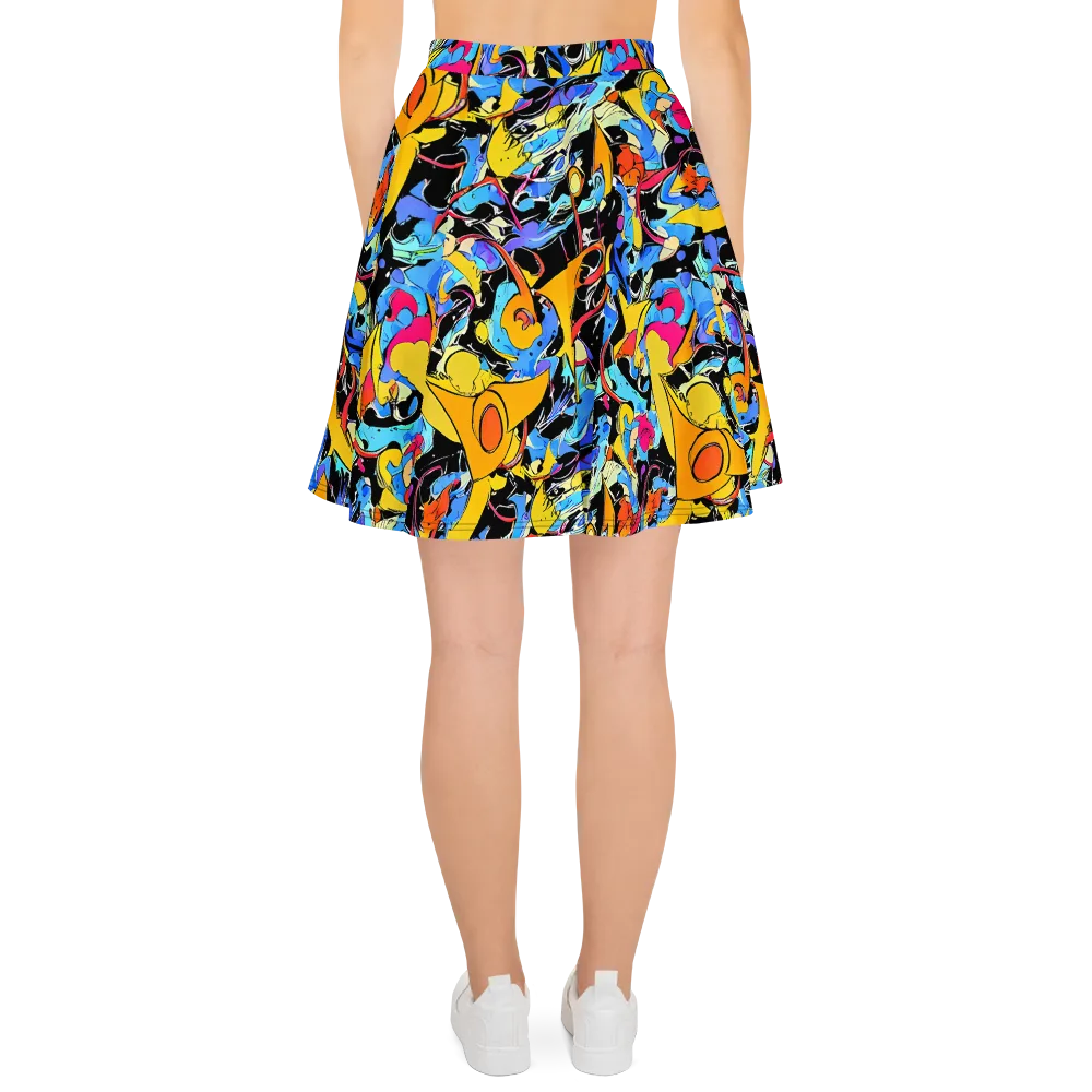 Atomic Whirl on Skater Skirt — Back