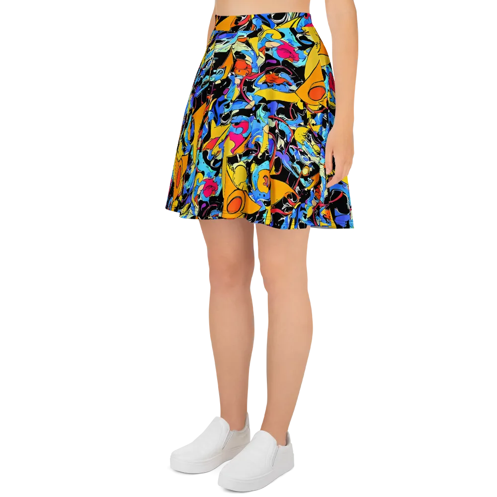Atomic Whirl on Skater Skirt — Left