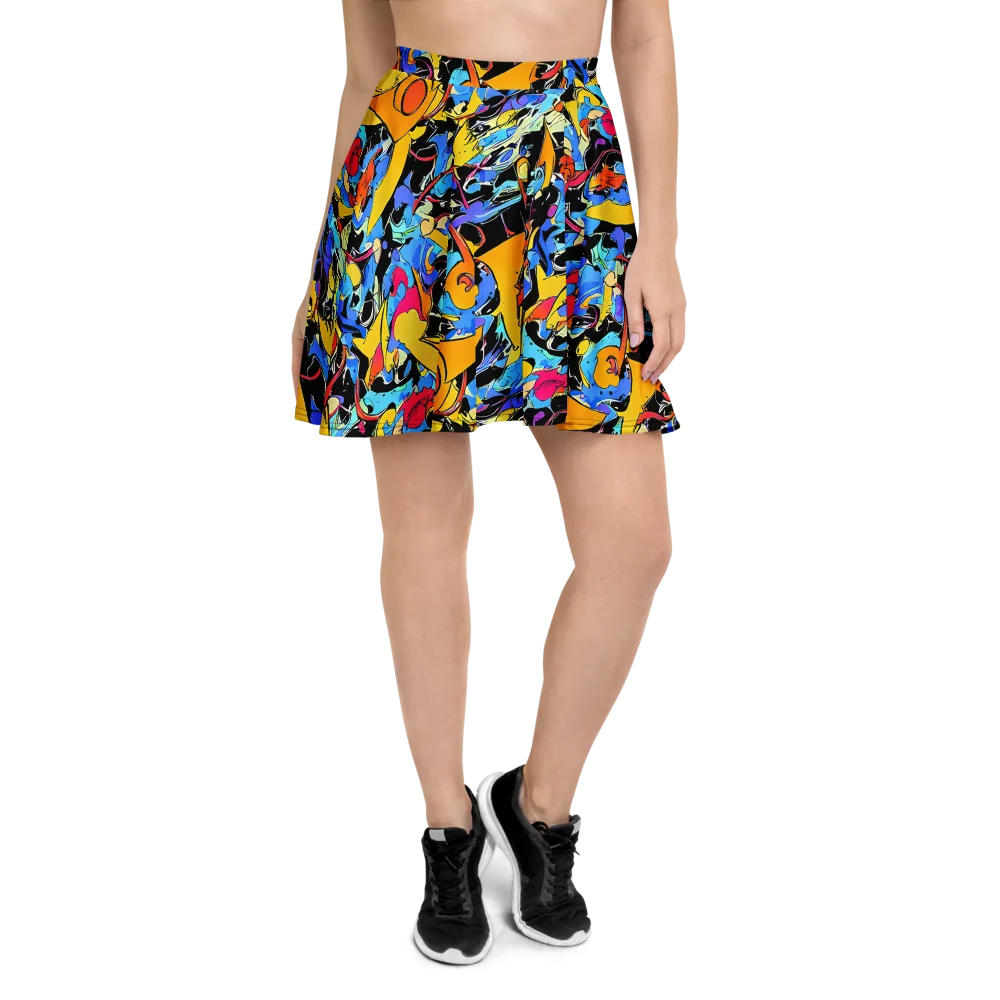Atomic Whirl on Skater Skirt — Front
