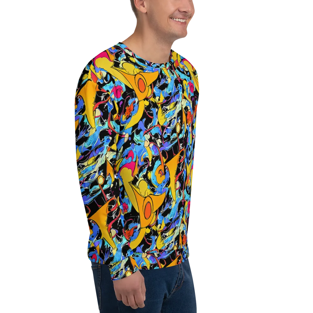 Atomic Whirl on Sweatshirt — Right Front