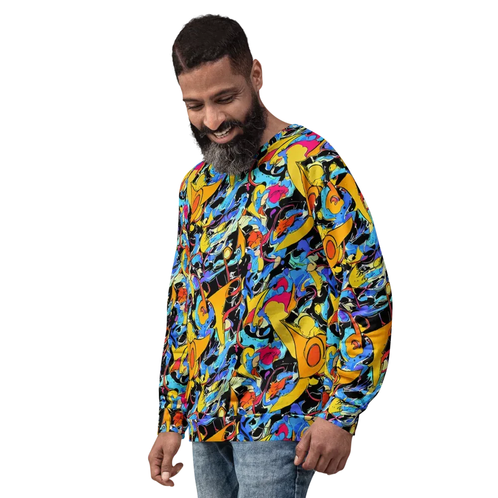 Atomic Whirl on Sweatshirt — Left Front