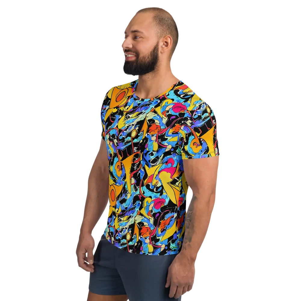 Atomic Whirl on Men's Athletic T-Shirt — Left