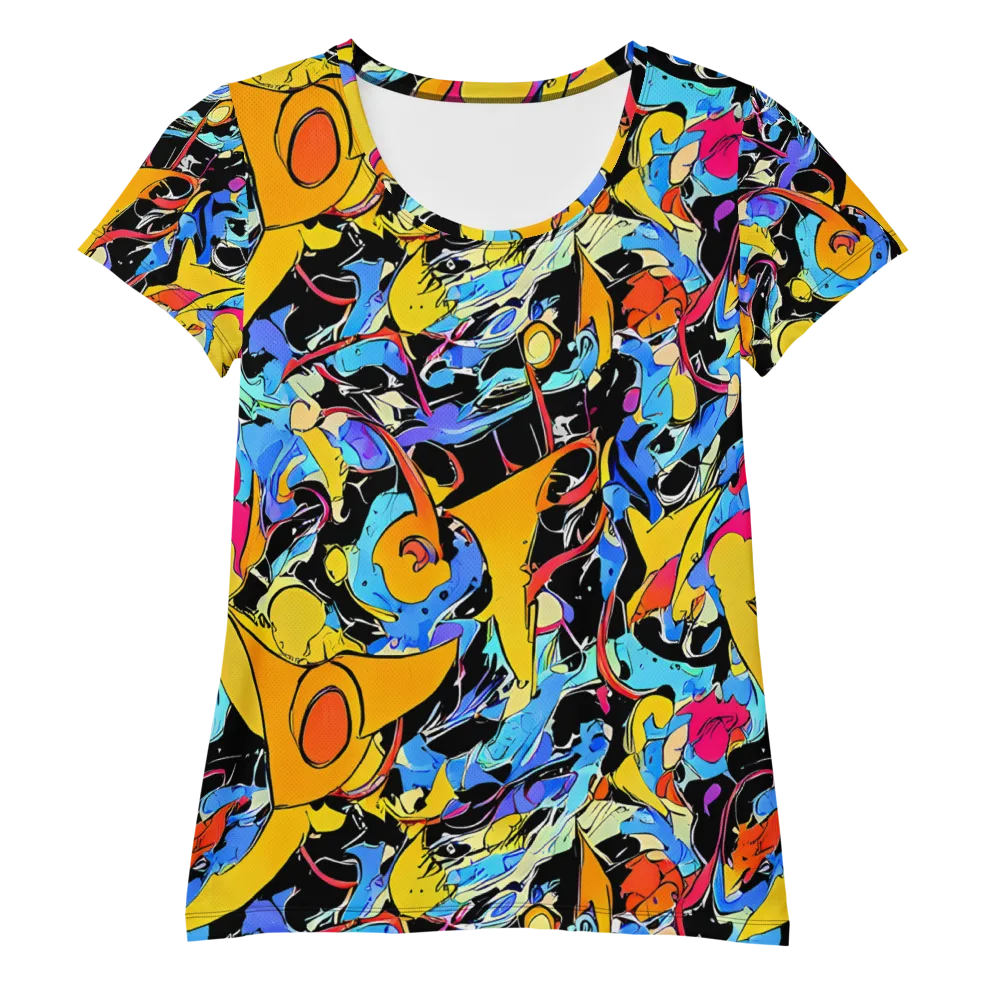 Atomic Whirl on Women's Athletic T-Shirt — Front