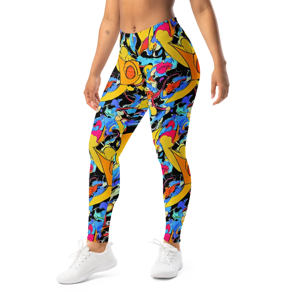 Atomic Whirl on Leggings — Left Front